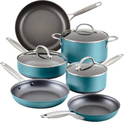 9-Piece Hard-Anodized Nonstick Cookware Set – Durable, Stylish, and High-Performance Cooking Essentials